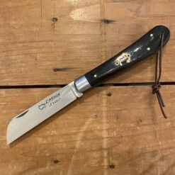 Au Sabot Armor / London Sailor 11.5cm Pocket Knife Stainless Horn With Brass Anchor