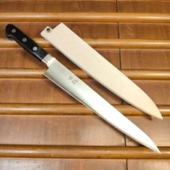 Ashi Hamono Ginga 240mm Sujihiki Swedish Stainless Western Handle With Saya