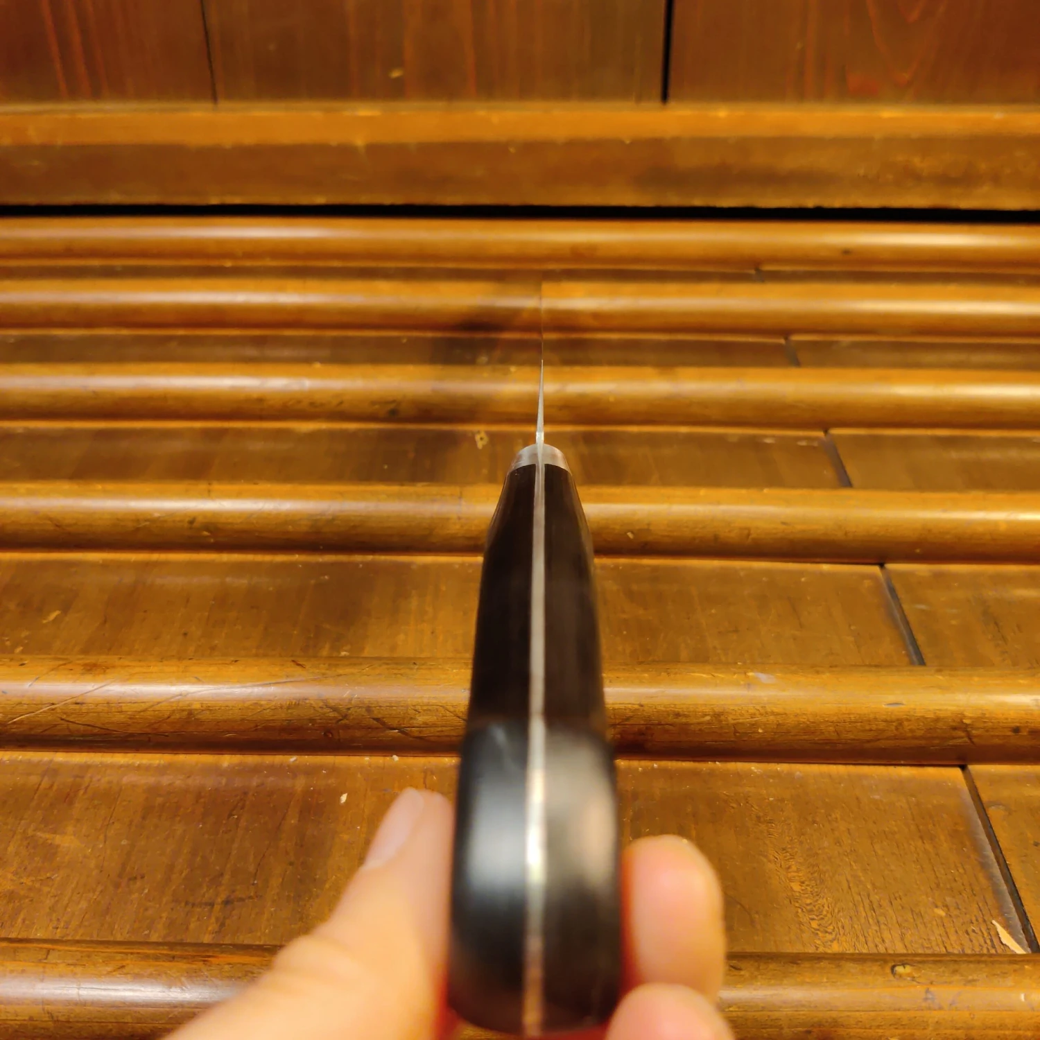 Ashi Hamono Ginga 240mm Sujihiki Swedish Stainless Western Handle With Saya - Image 5