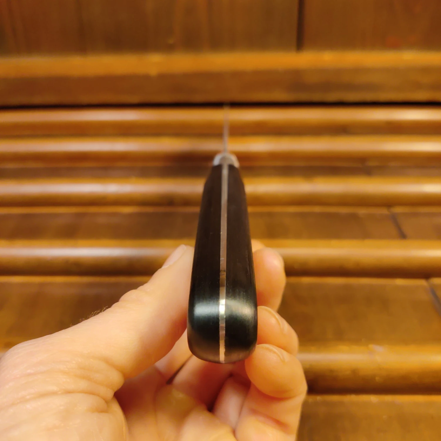 Ashi Hamono Ginga 180mm Santoku Swedish Stainless Western Handle With Saya - Image 5