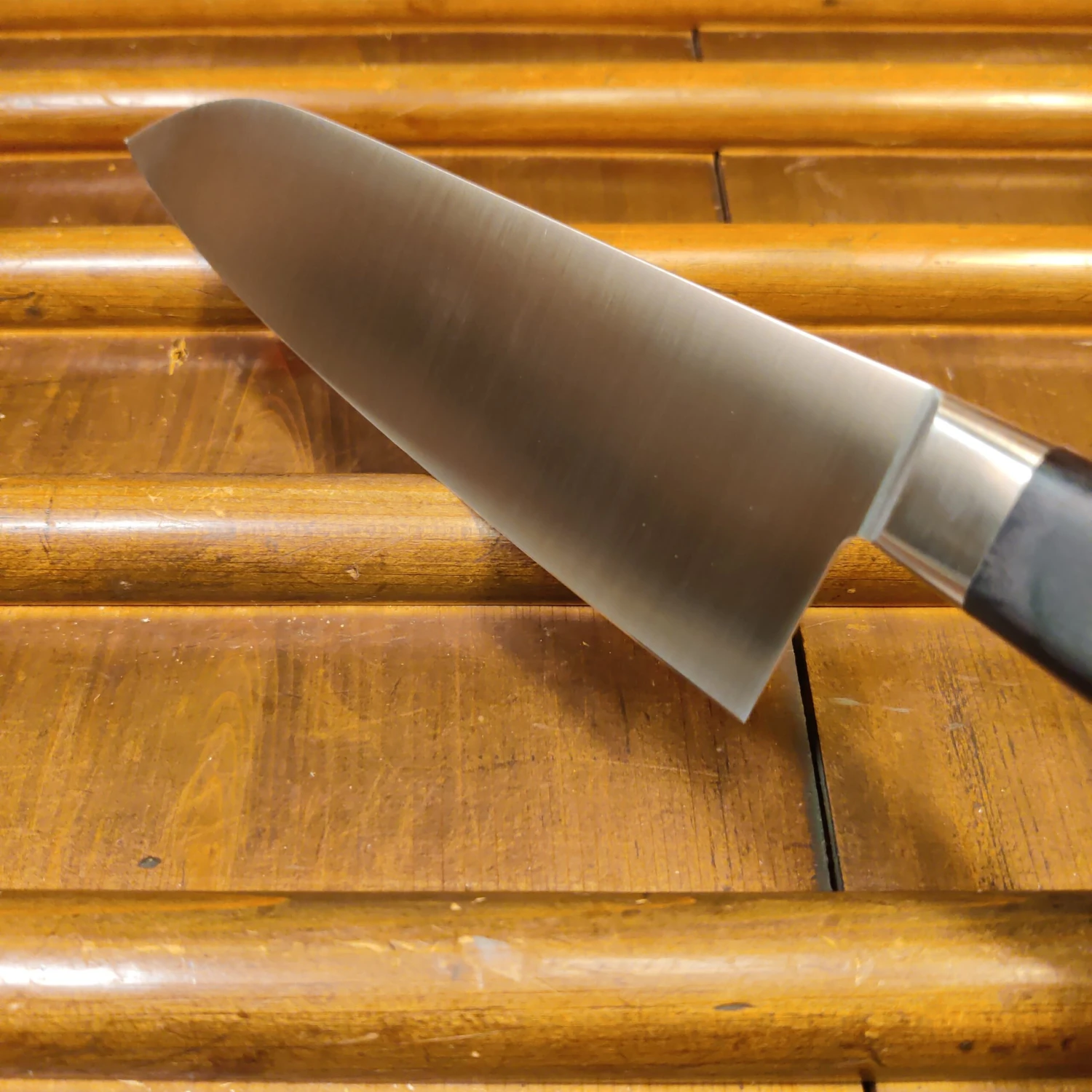 Ashi Hamono Ginga 180mm Santoku Swedish Stainless Western Handle With Saya - Image 10