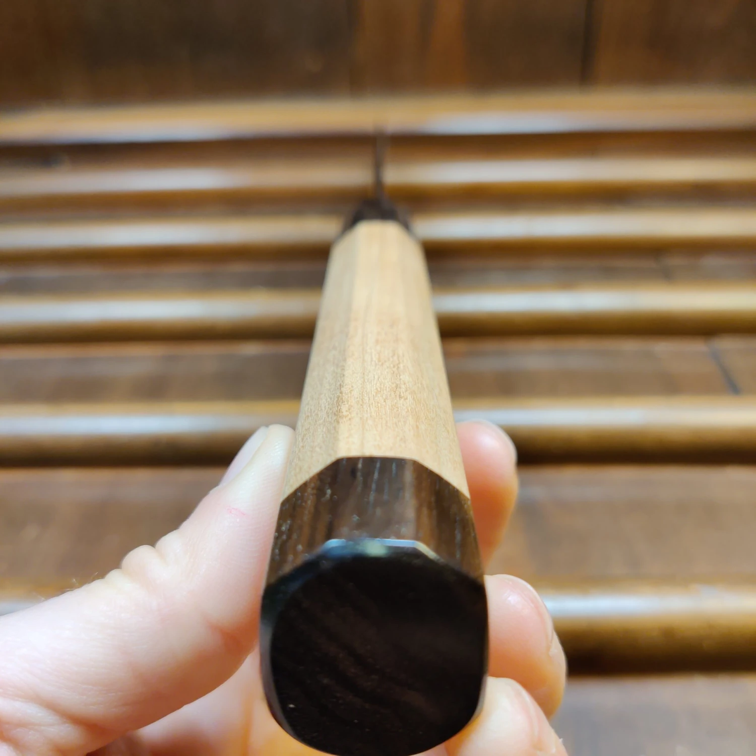 Hitohira Gorobei Rikichi 240mm Gyuto Aogami 2 Kasumi Cherry Wood - Image 4