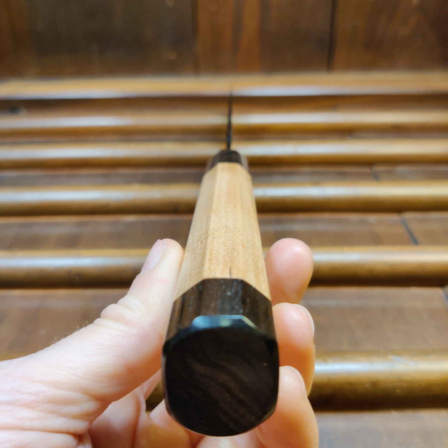 Hitohira Gorobei Rikichi 240mm Gyuto Aogami 2 Kasumi Cherry Wood - Image 5