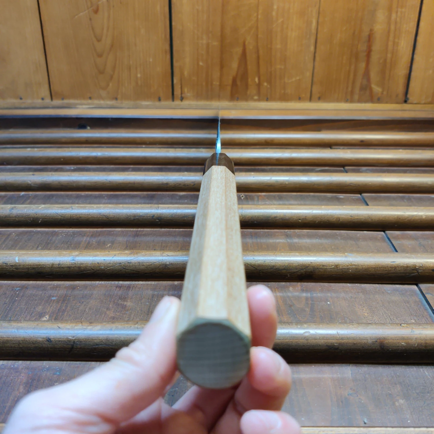 Yoshikane Hamono 330mm Sakimaru Takobiki Shirogami 1 Ho Horn - Image 5