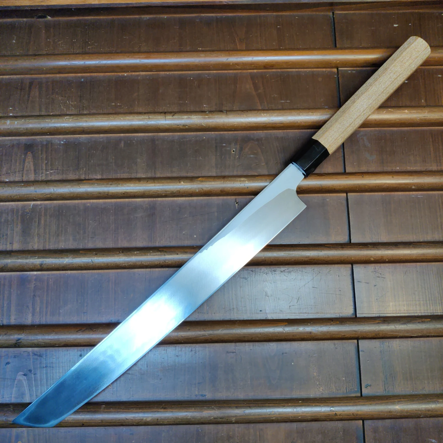 Yoshikane Hamono 330mm Sakimaru Takobiki Shirogami 1 Ho Horn - Image 7