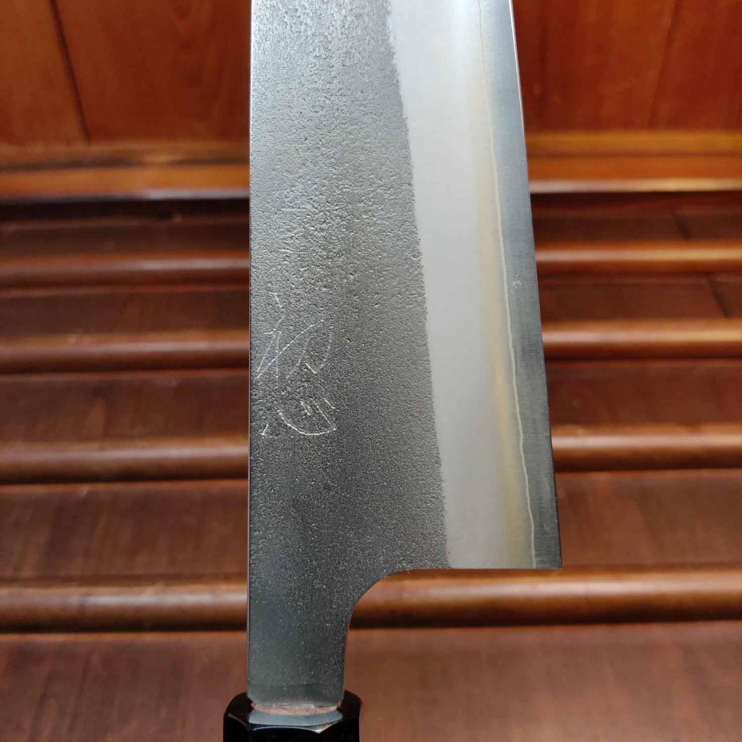 Yoshikane Hamono 240mm Kiritsuke Gyuto SKD Nashiji Teak Handle - Image 7