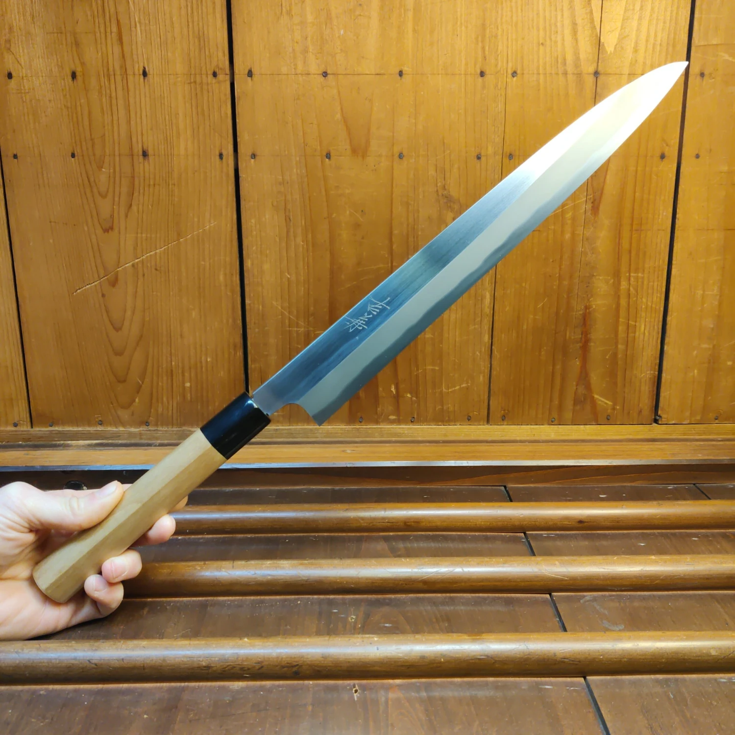 Yoshikane Hamono 300mm Yanagi Shirogami 1 Ho Horn - Image 6