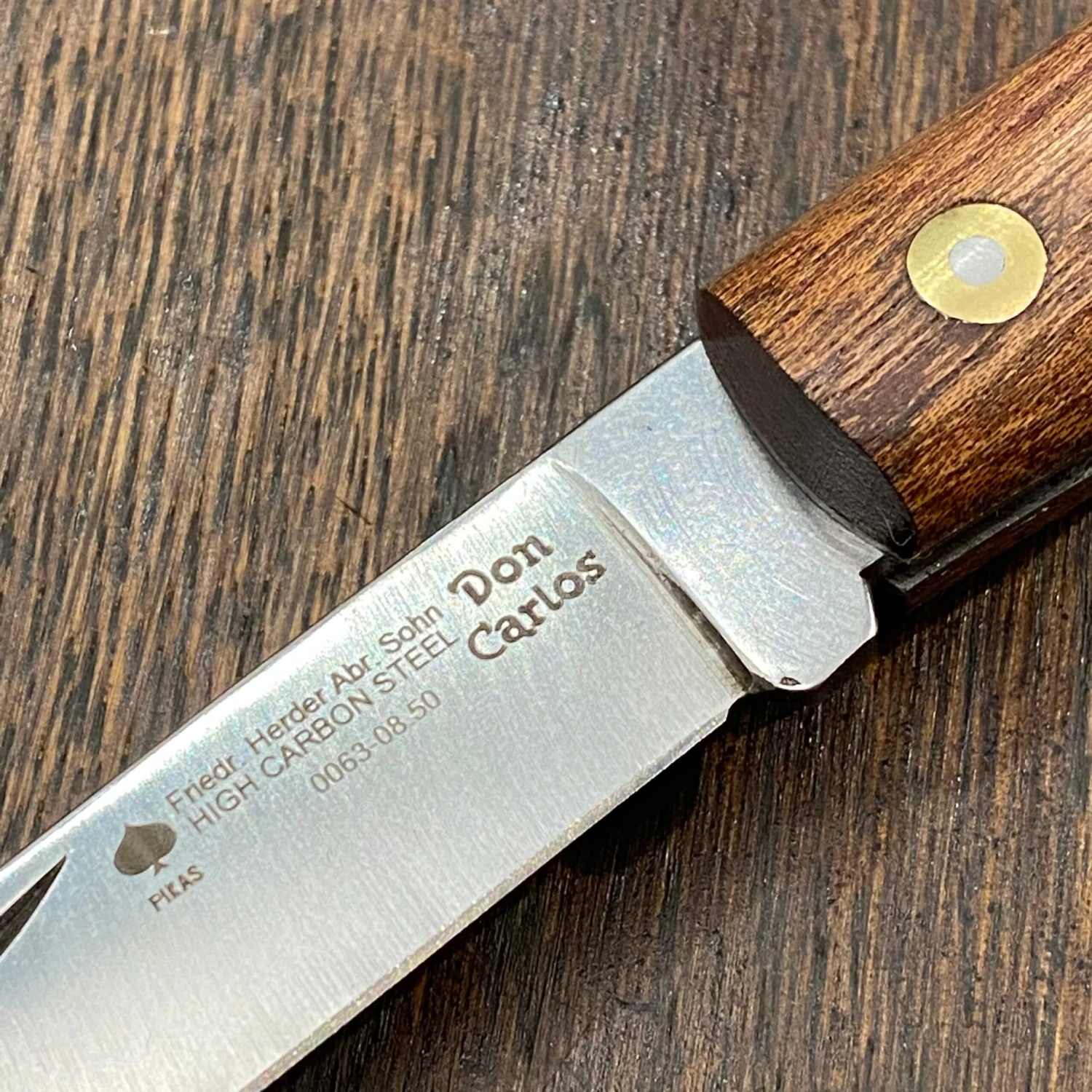 Friedr Herder 4 1/8” Sodbuster / Miner’s Jack Carbon Steel Sapele Wood - Image 2