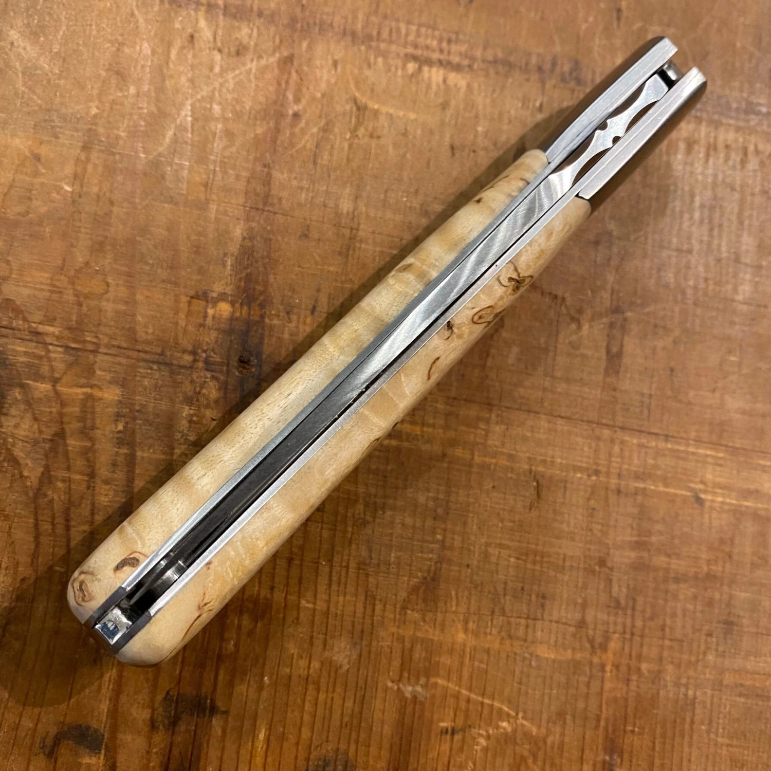 Fontenille Pataud Laguiole Sport 13cm Pocket Knife Curly Birch Lockback - Image 6