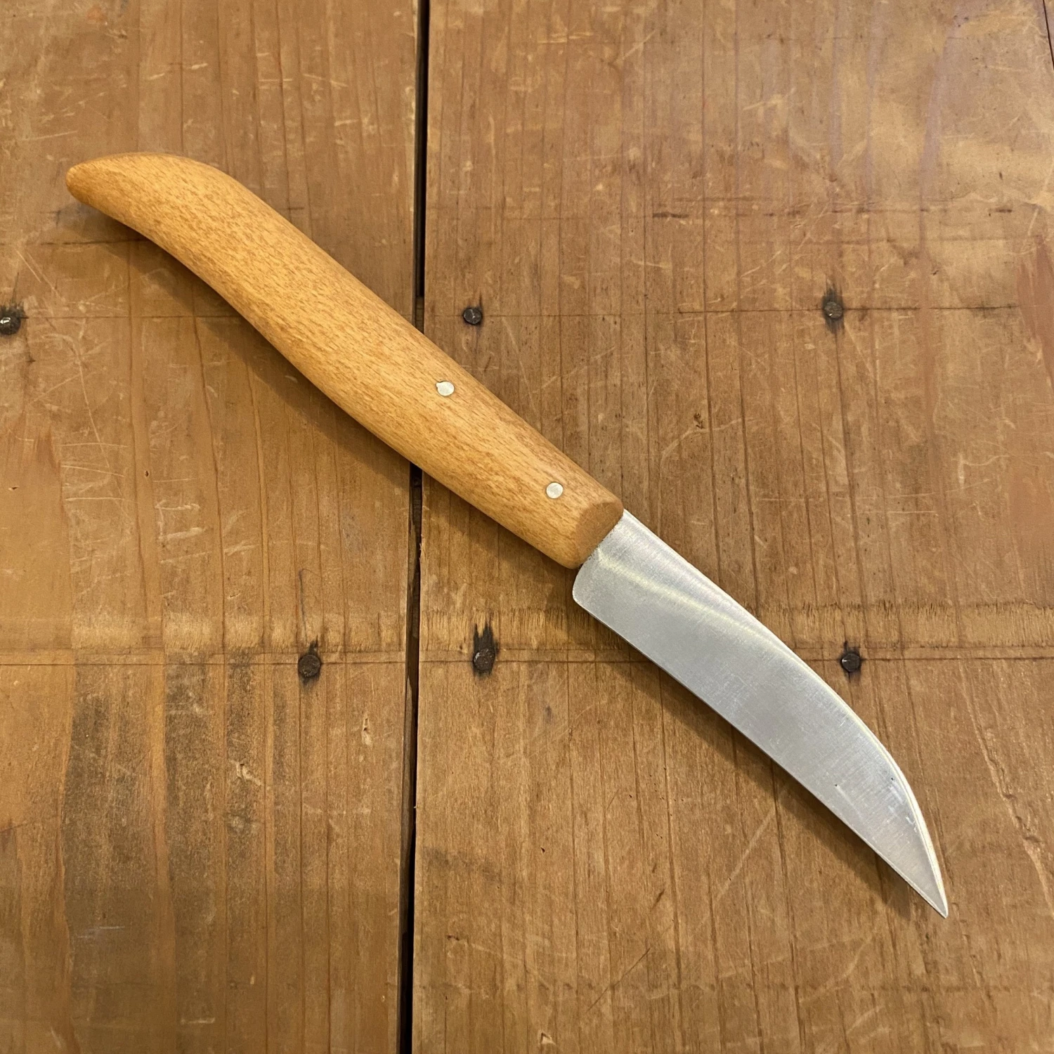 Au Sabot 2.75" Bird's Beak Paring Carbon Steel Beechwood - Image 3