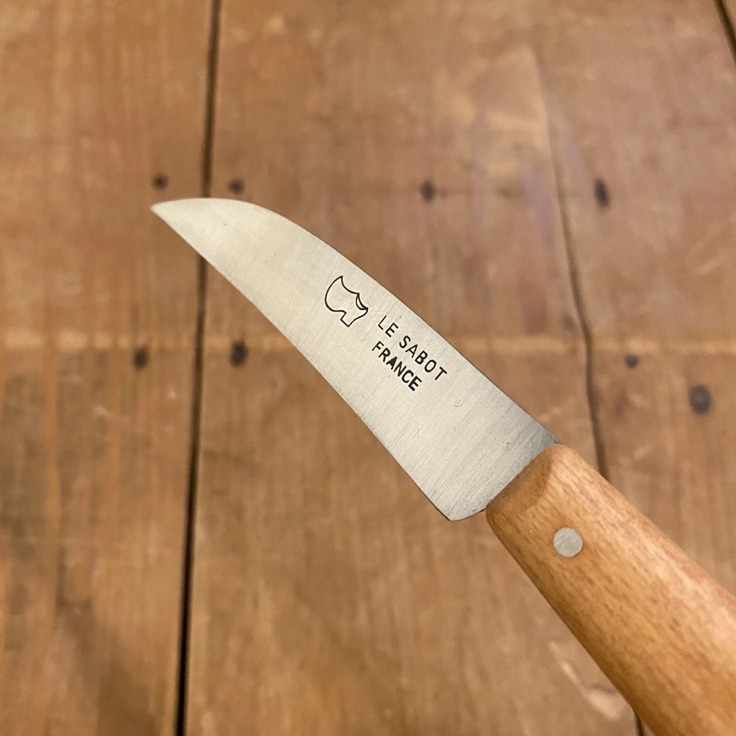 Au Sabot 2.75" Bird's Beak Paring Carbon Steel Beechwood - Image 2