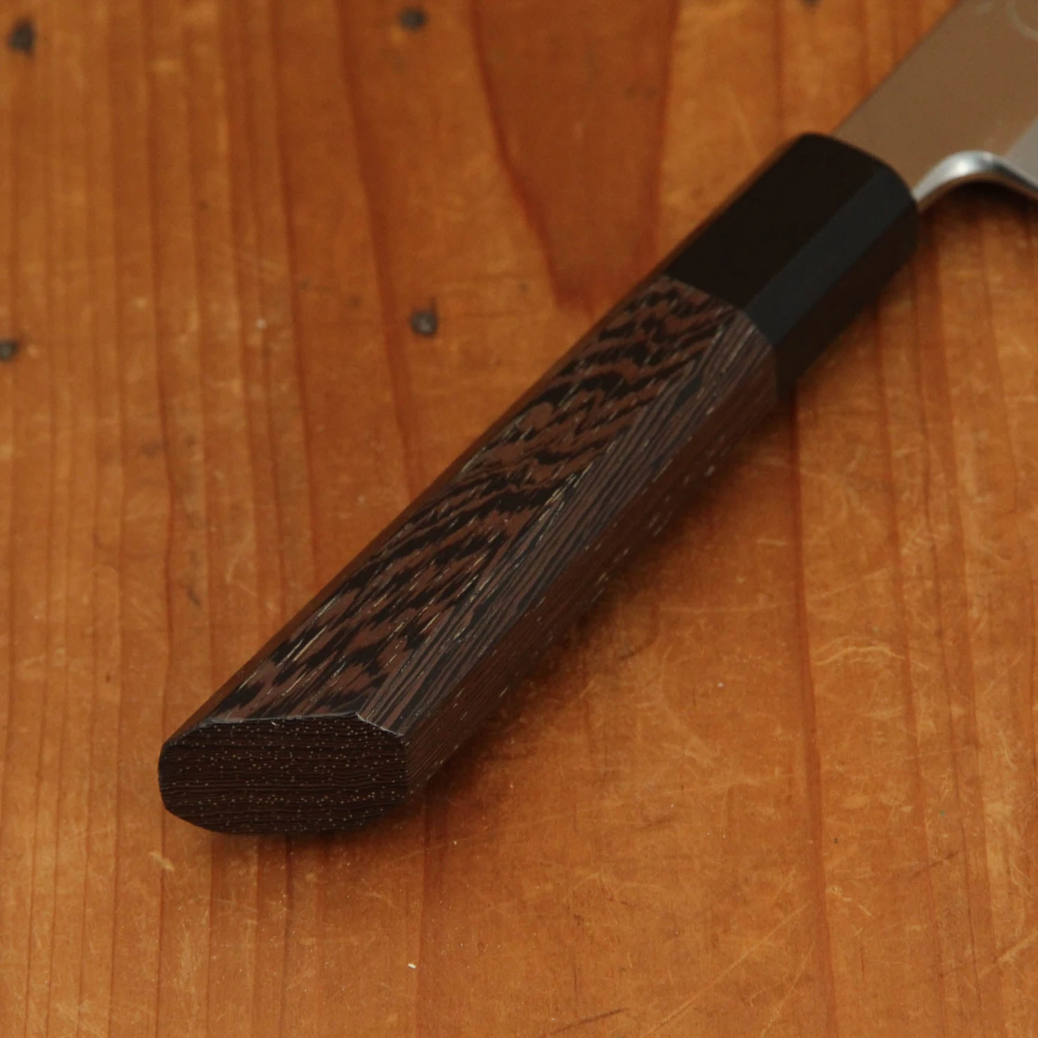 Hatsukokoro Shirasagi 180mm Kiritsuke Gyuto Single Bevel Shirogami 2 Angled Wenge - Image 2