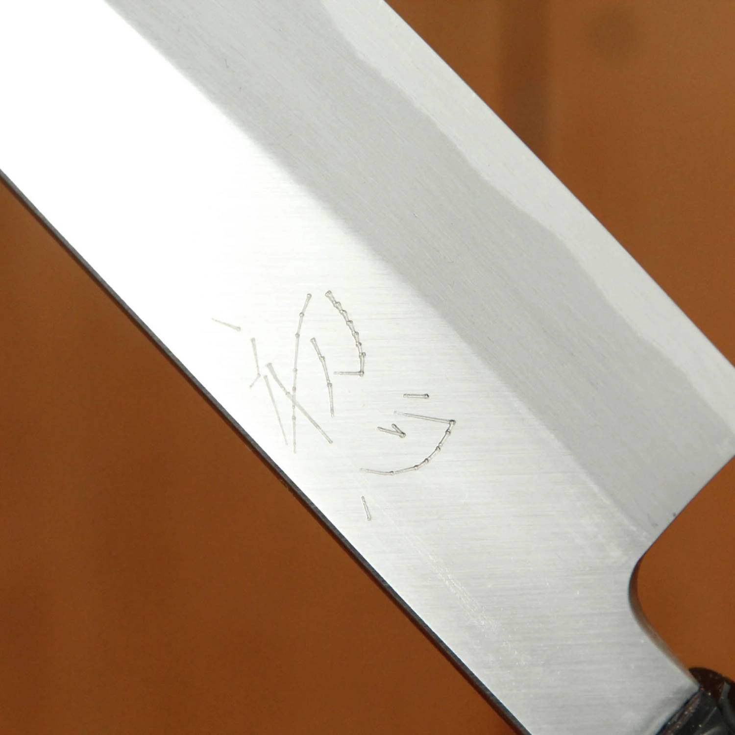 Hatsukokoro Shirasagi 180mm Kiritsuke Gyuto Single Bevel Shirogami 2 Angled Wenge - Image 6