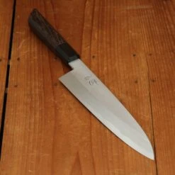 Hatsukokoro Shirasagi 210mm Gyuto Single Bevel Shirogami 2 Angled Wenge
