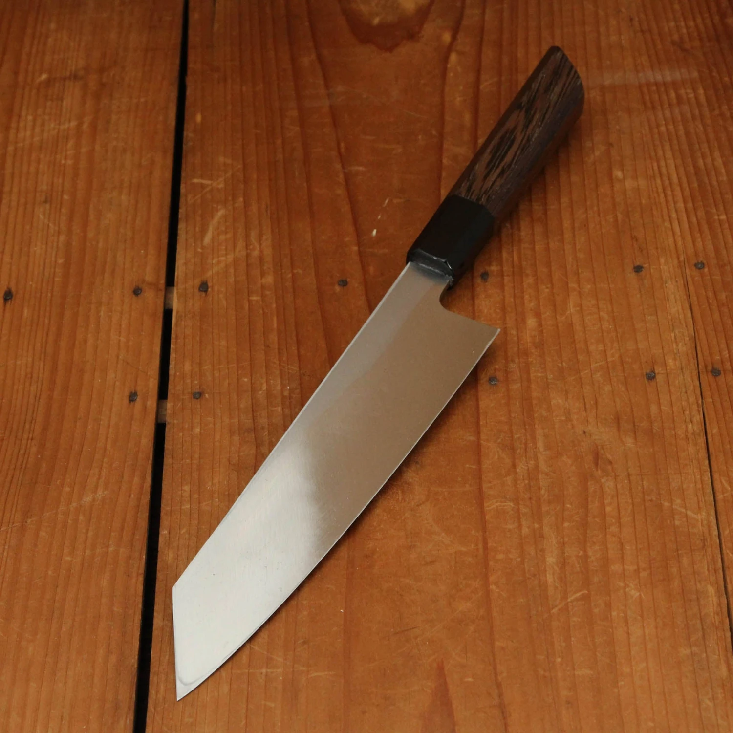 Hatsukokoro Shirasagi 210mm Kiritsuke Gyuto Single Bevel Shirogami 2 Angled Wenge - Image 2