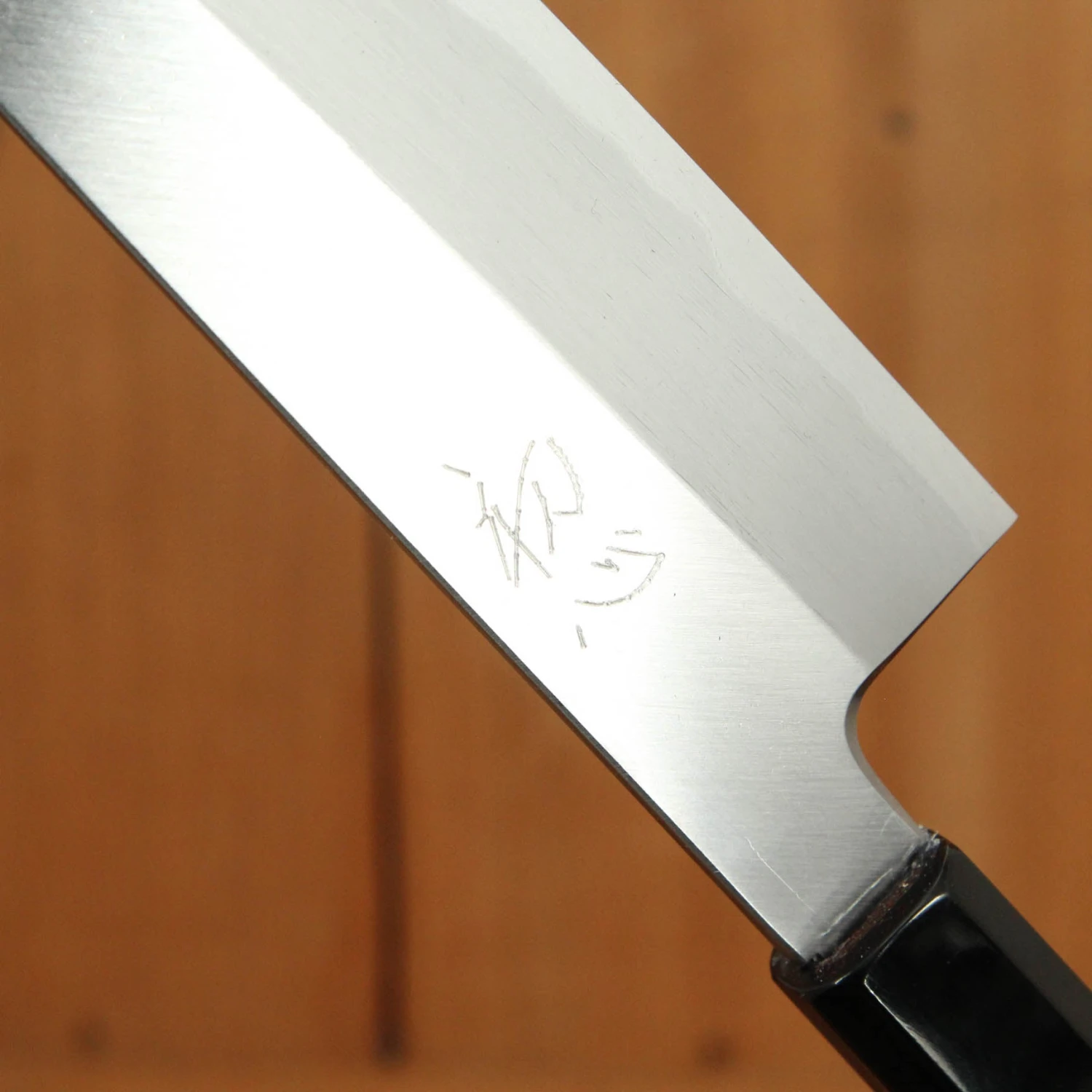 Hatsukokoro Shirasagi 210mm Kiritsuke Gyuto Single Bevel Shirogami 2 Angled Wenge - Image 3