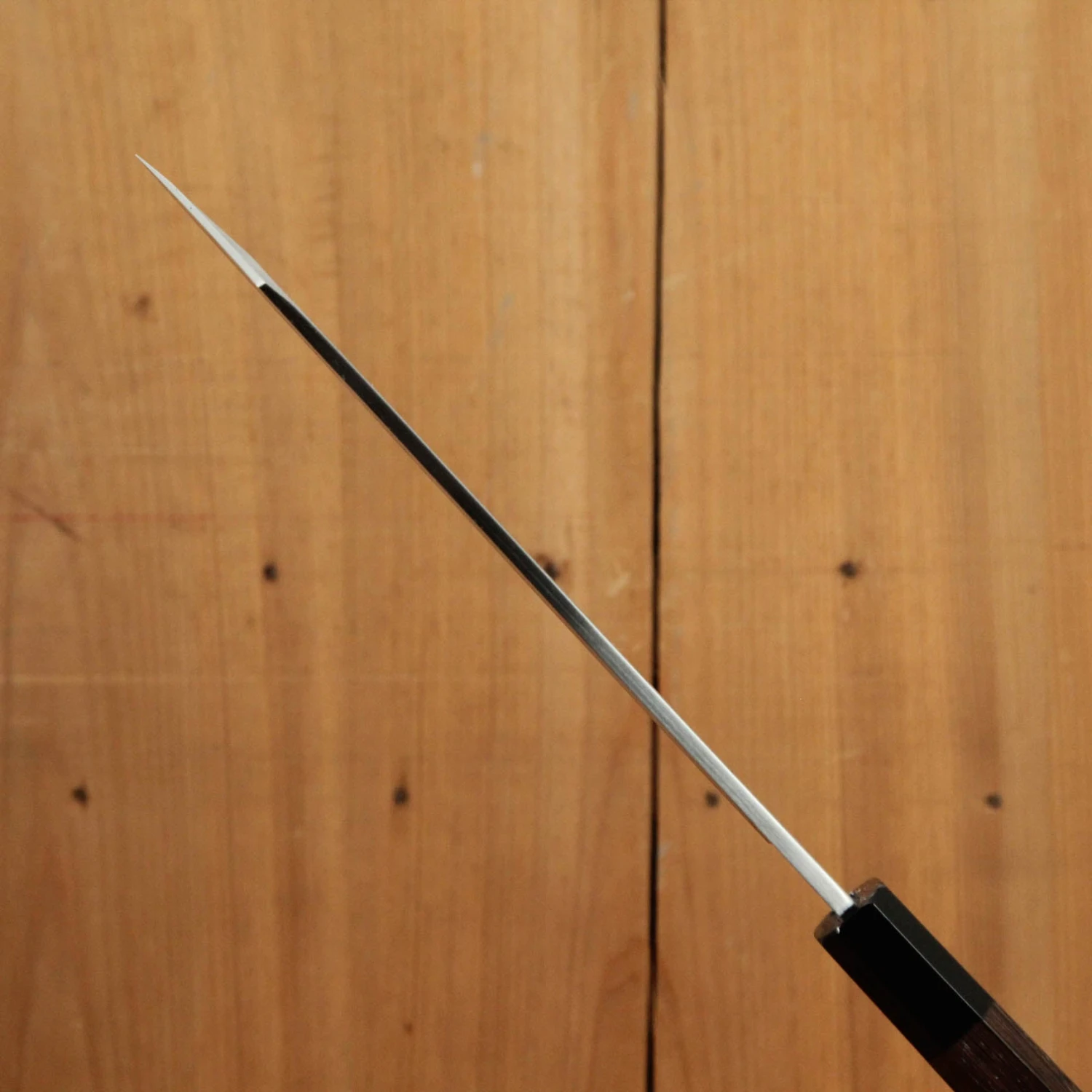 Hatsukokoro Shirasagi 210mm Kiritsuke Gyuto Single Bevel Shirogami 2 Angled Wenge - Image 7