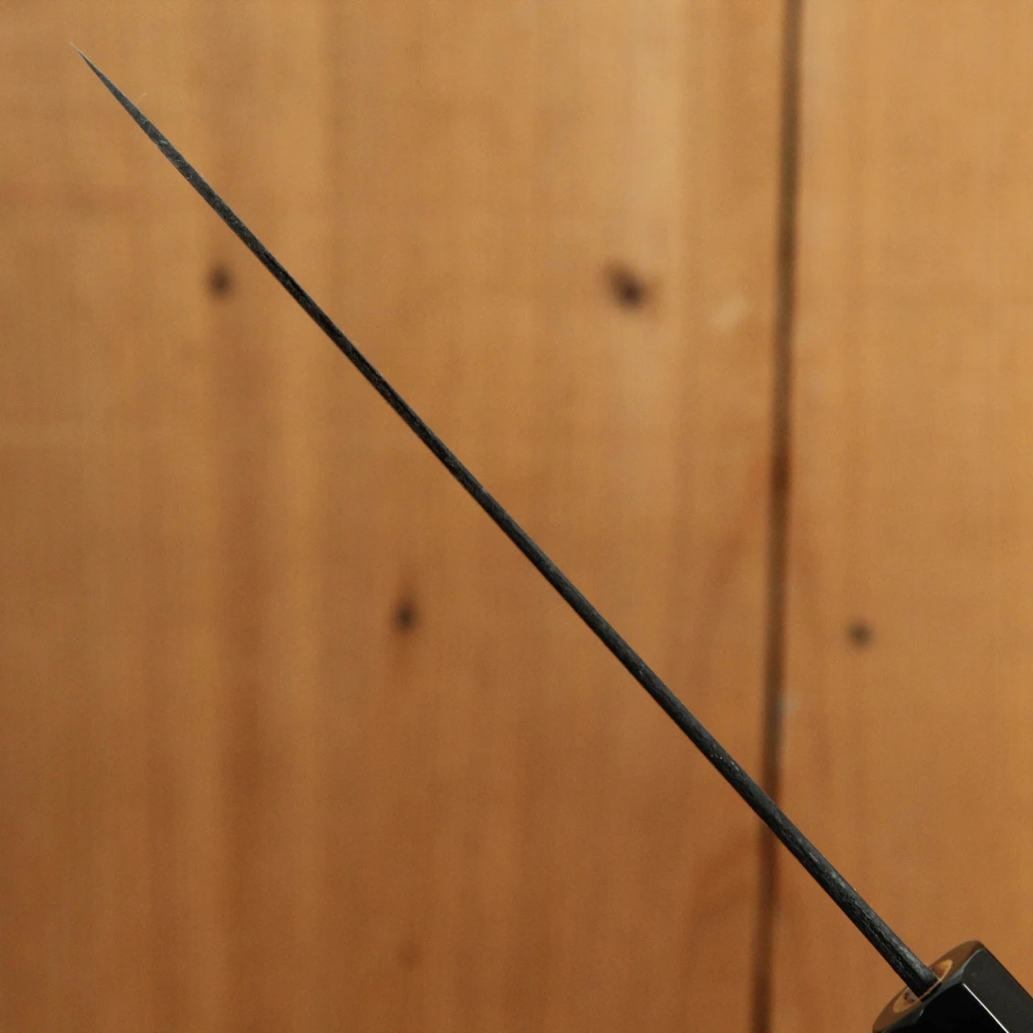 Yoshikane Hamono 165mm Santoku SLD Damascus Kurouchi Burnt Chestnut Handle - Image 6