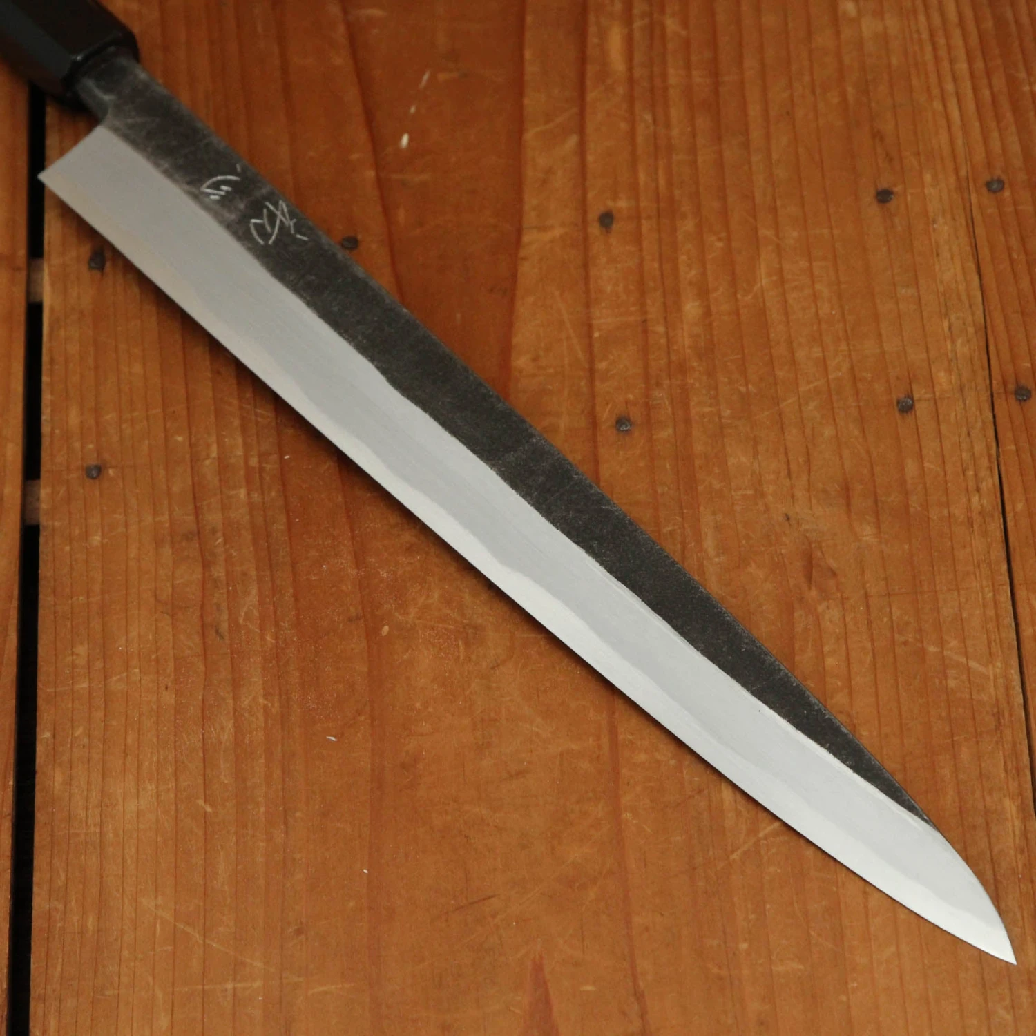 Hatsukokoro Shirasagi 300mm Yanagi Aogami 2 Kurouchi Tsuchime Wenge - Image 3