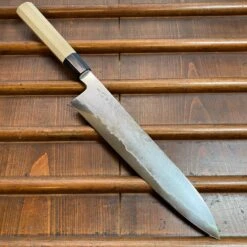 Takada No Hamono 270mm Gyuto Shirogami 2 Iron Clad Suiboku Finish Octagonal Ho & Horn Handle