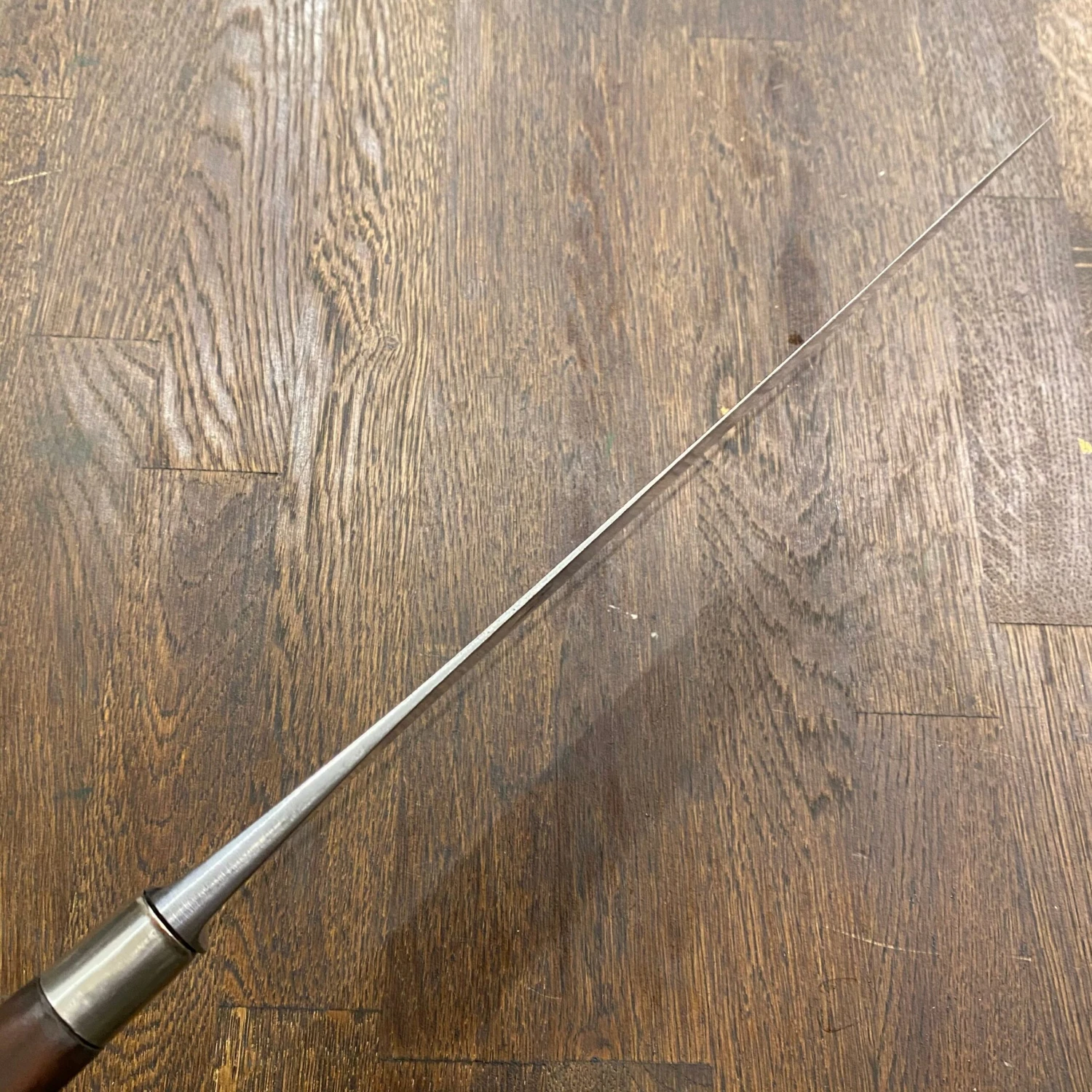 Vintage M Schlesinger Berlin 11.75” Chef Knife Carbon Steel 19th C? - Image 5