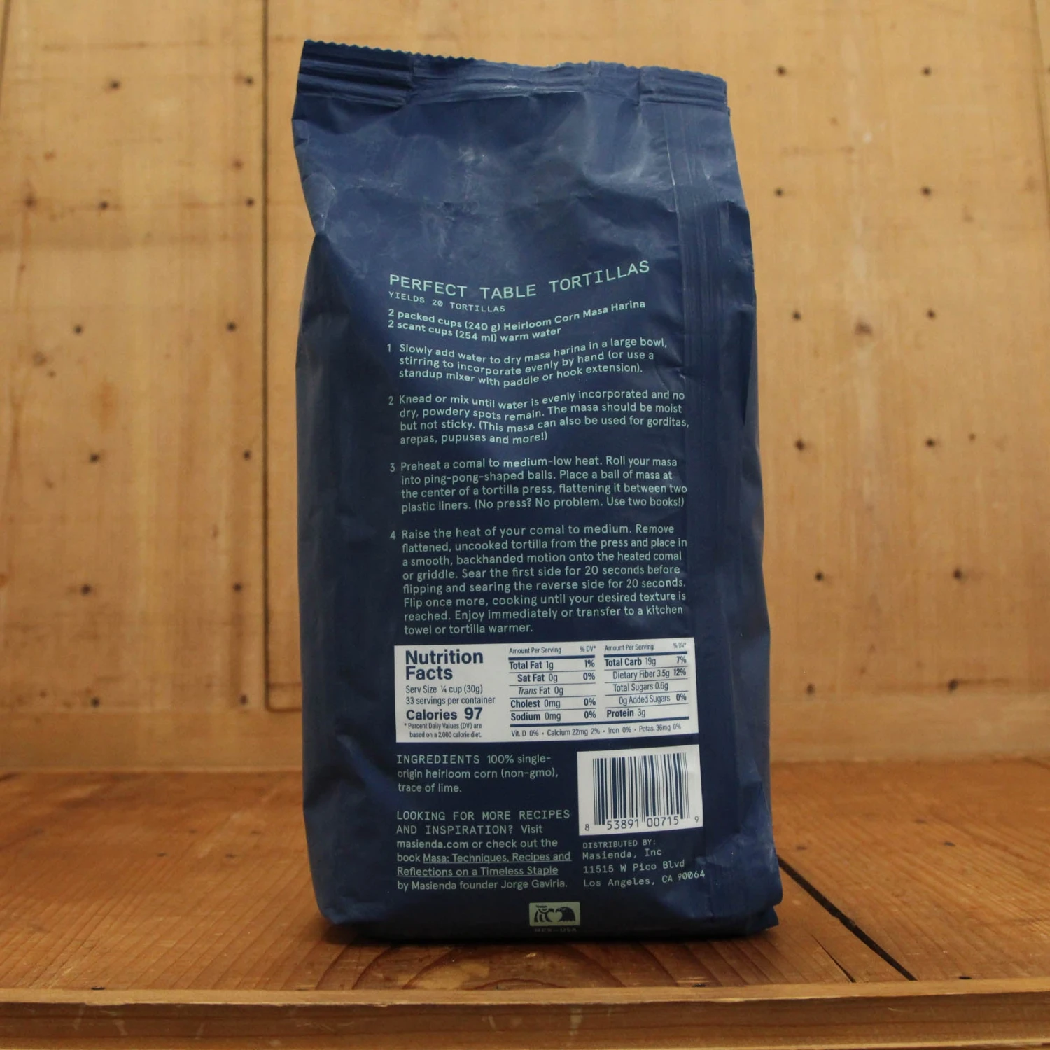 Masienda Heirloom Blue Corn Masa Harina - 1kg - Image 2