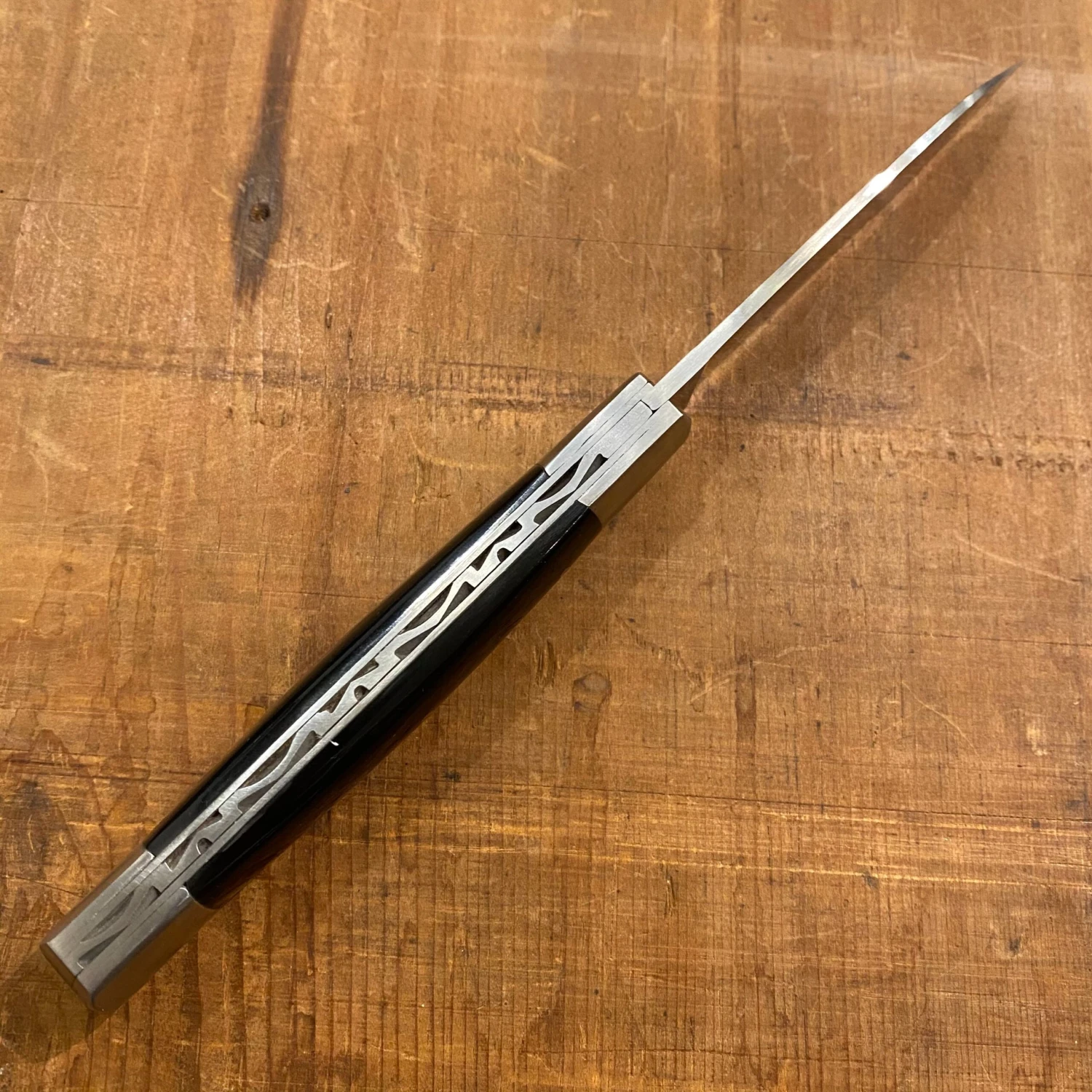 Fontenille Pataud Roquefort 11.5cm Pocket Knife Buffalo Horn Tip - Image 3