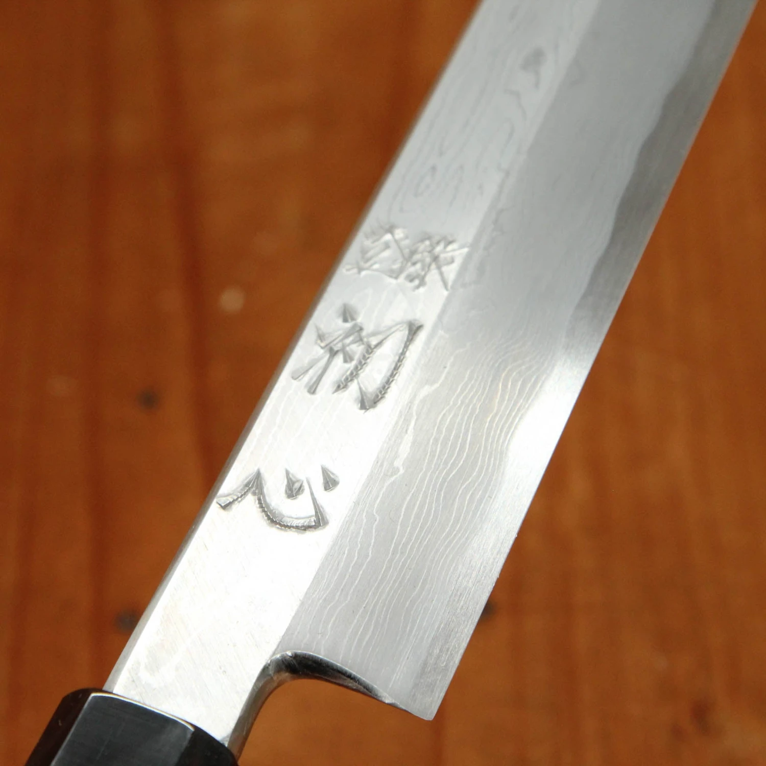 Hatsukokuro Nakagawa 300mm Kiritsuke Yanagi Aogami 1 Damascus Black Buffalo Horn - Image 5