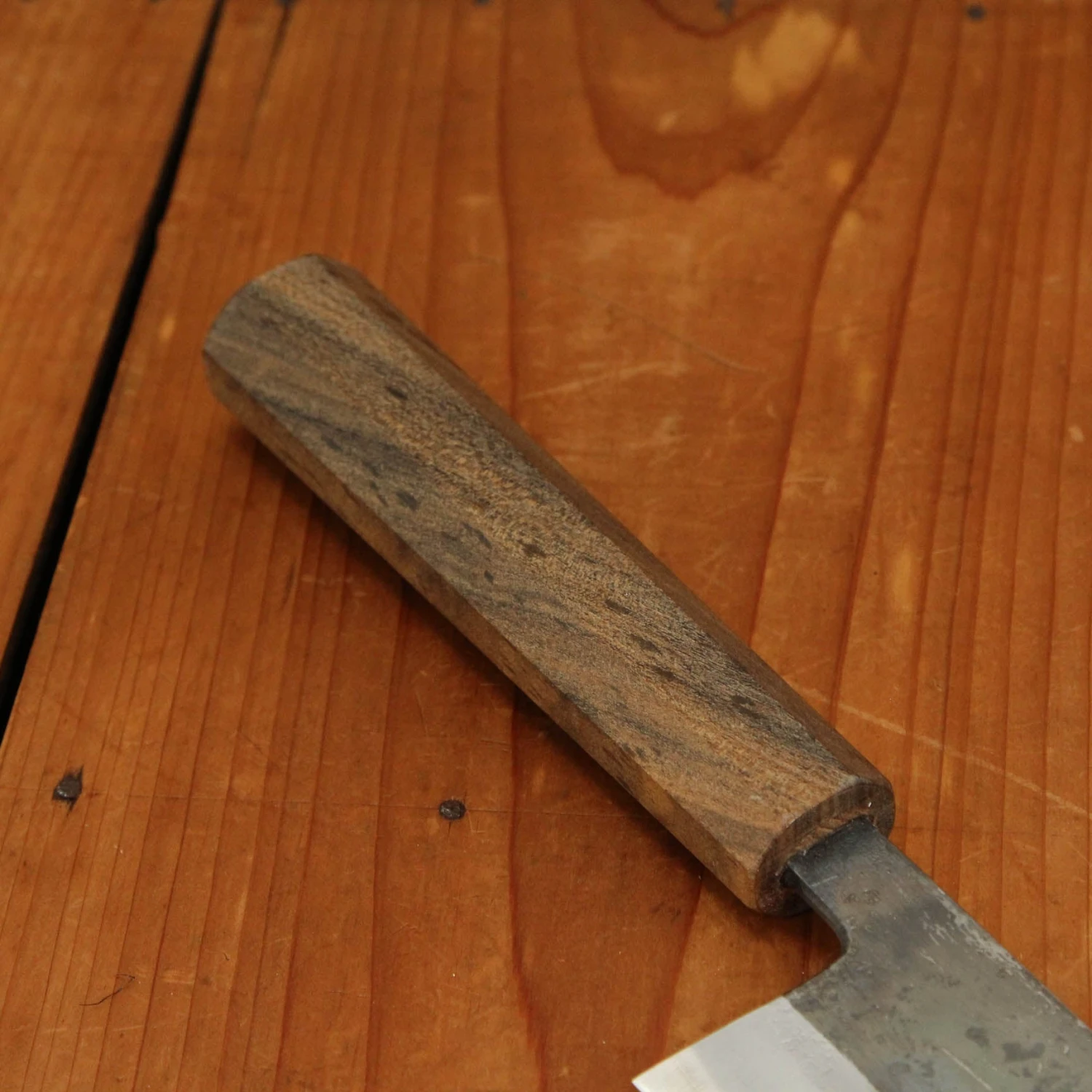 Hatsukokoro Kurosagi 240mm Gyuto AS Kurouchi Carbon 3 Layers Bubinga Handle - Image 4