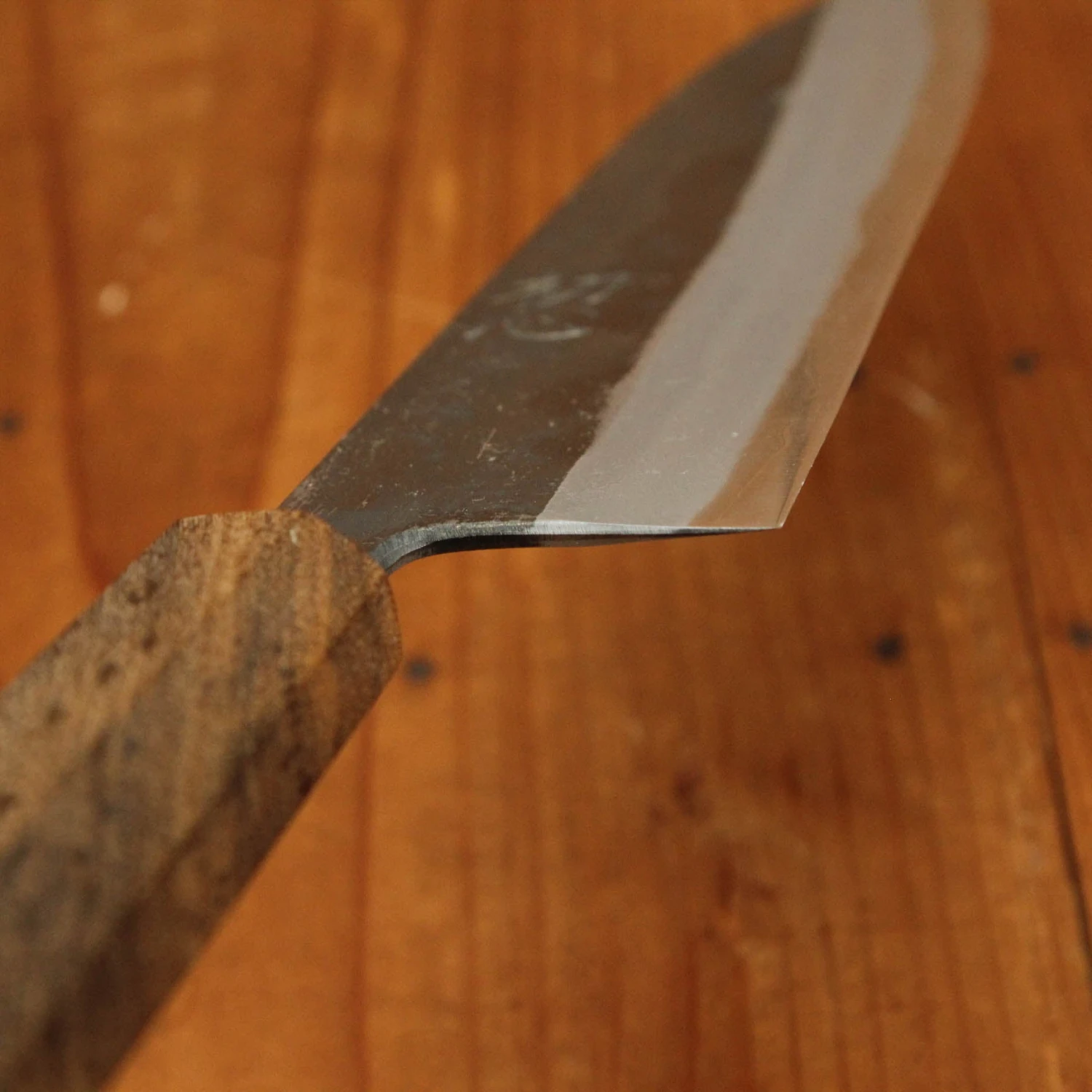 Hatsukokoro Kurosagi 240mm Gyuto AS Kurouchi Carbon 3 Layers Bubinga Handle - Image 6