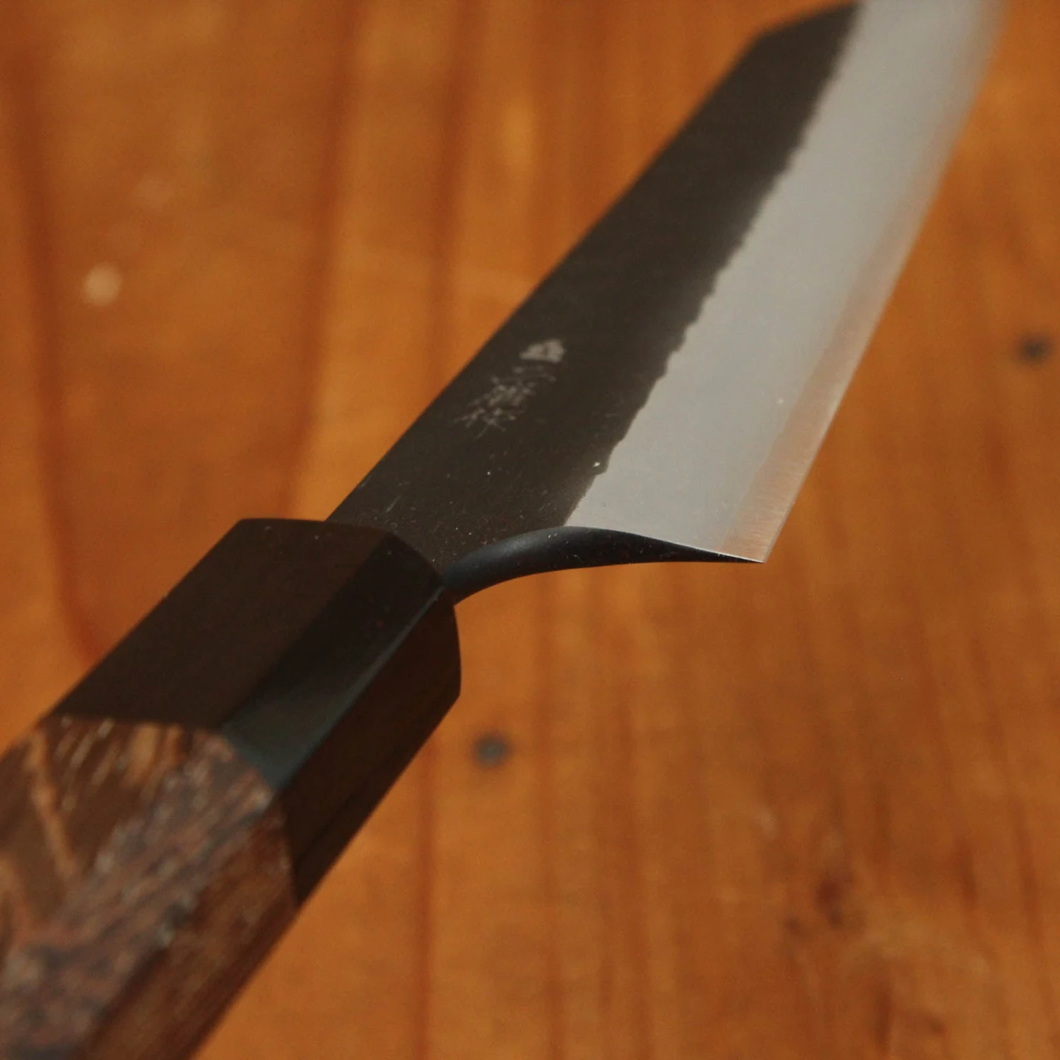 Nigara Hamono 150mm Honesuki Kaku SG2 Kurouchi Tsuchime Wenge Handle - Image 6