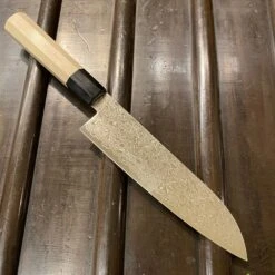 Hitohira HG 185mm Santoku Stainless Damascus Wa Handle