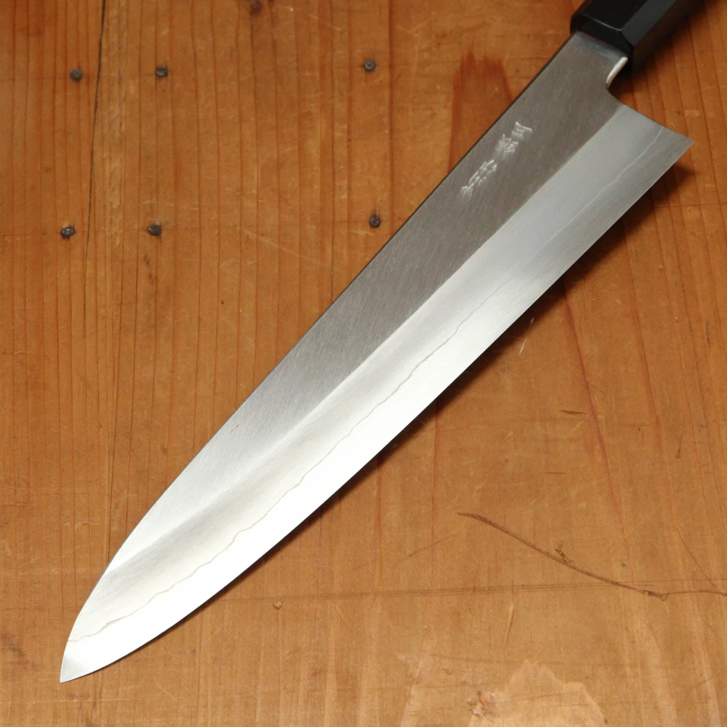 Hatsukokuro Nakagawa 240mm Gyuto Ginsanko Ebony Handle - Image 4