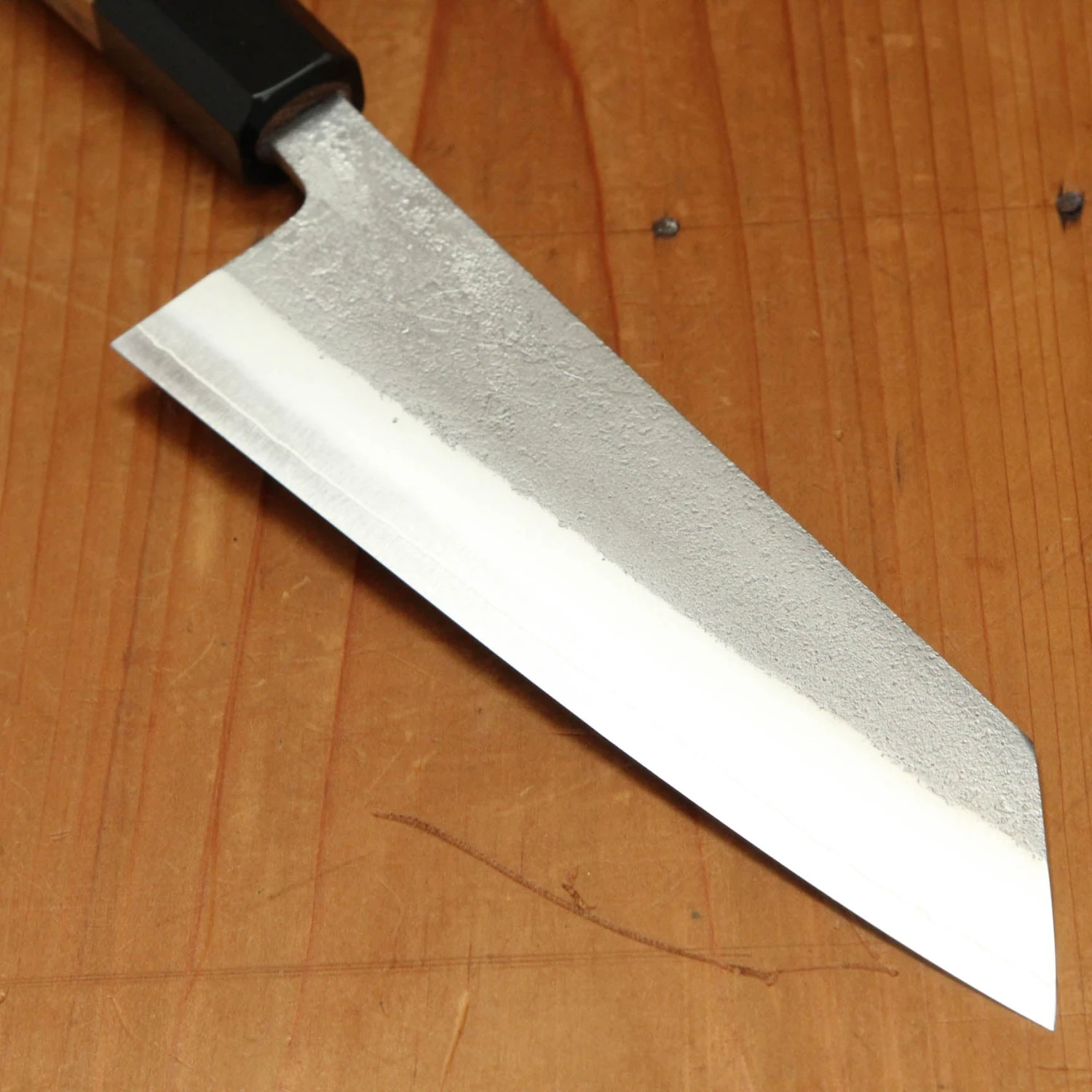 Yoshikane Hamono 165mm Bunka SKD Nashiji Teak Handle - Image 3