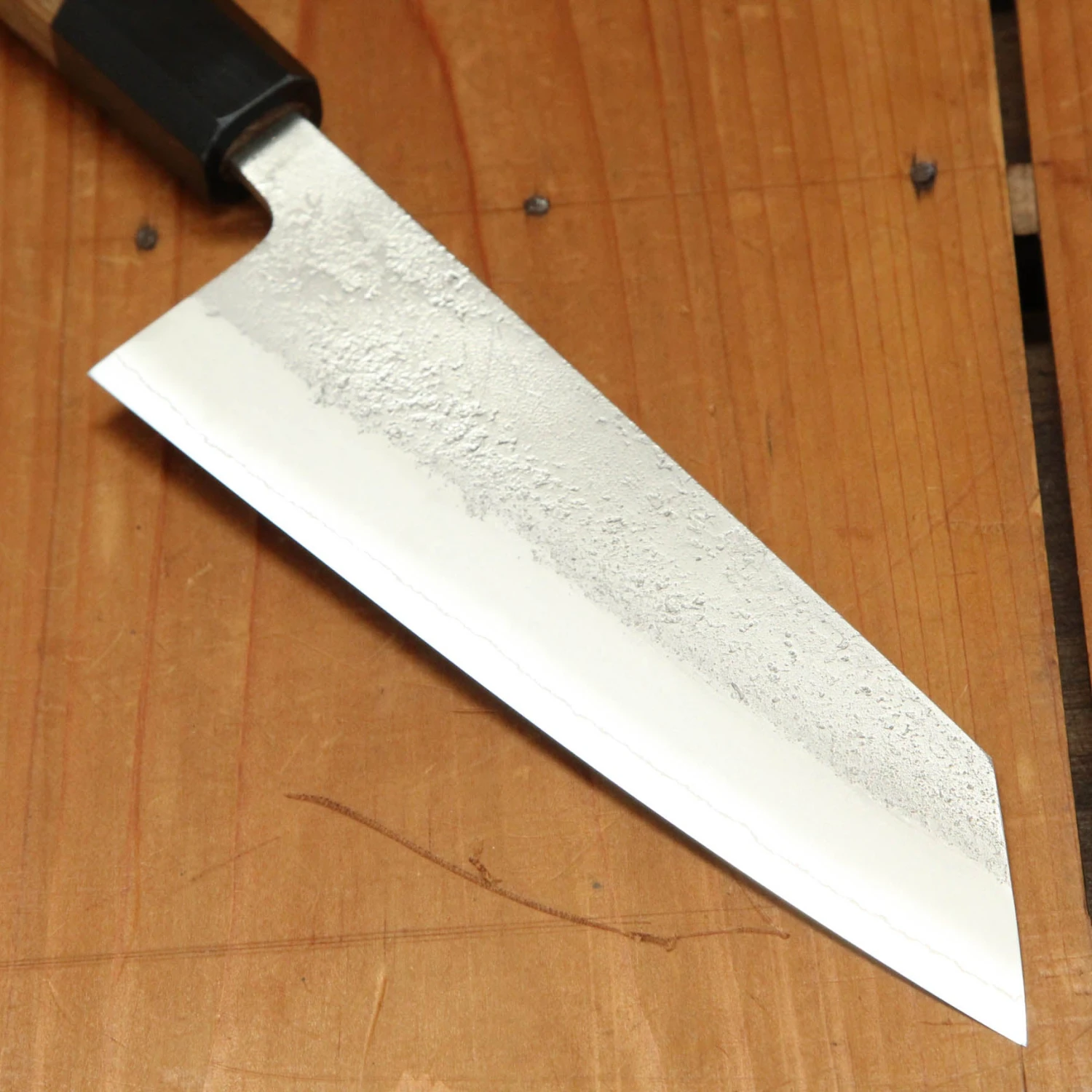 Yoshikane Hamono 165mm Bunka Shirogami 2 Nashiji Teak Handle - Image 3