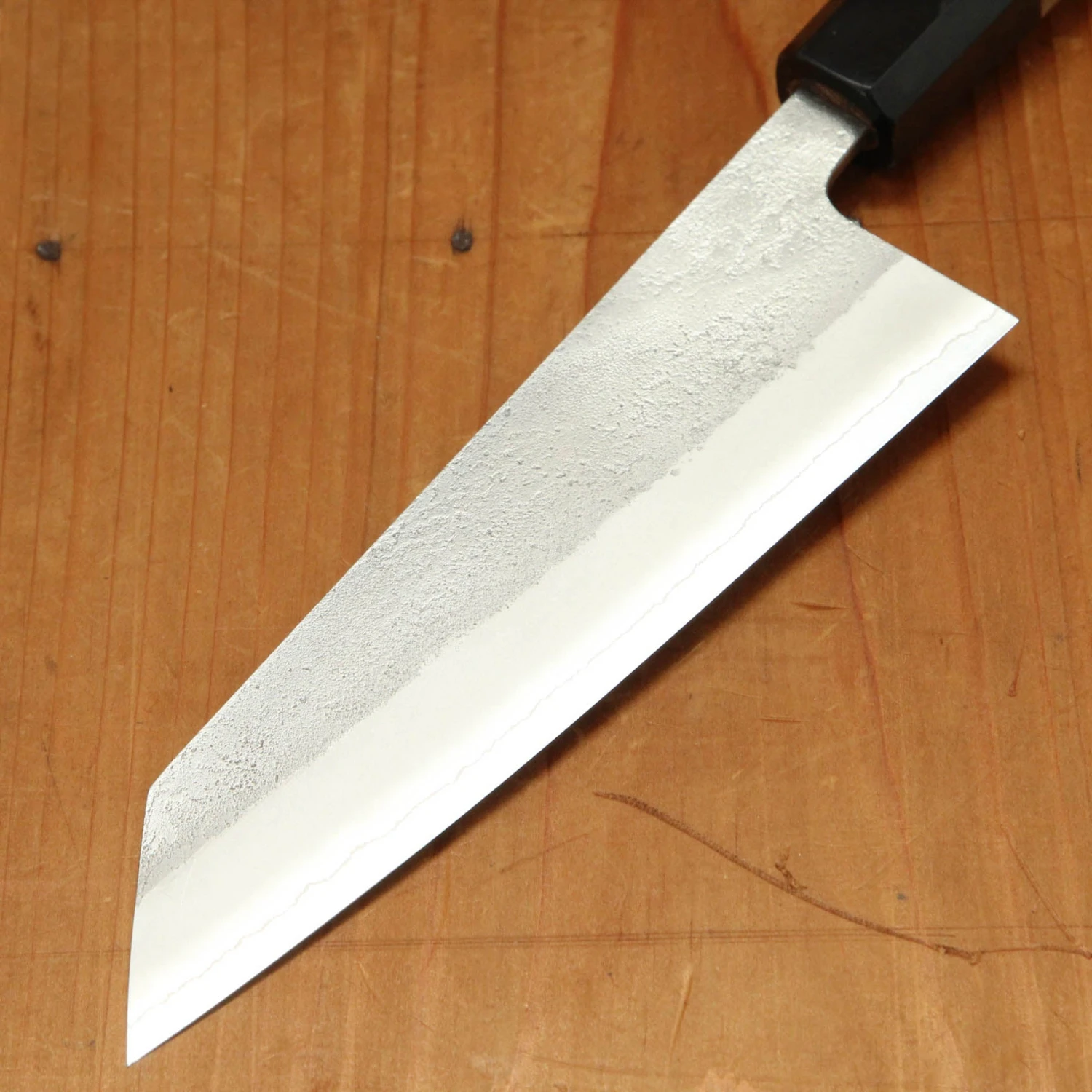 Yoshikane Hamono 165mm Bunka Shirogami 2 Nashiji Teak Handle - Image 4