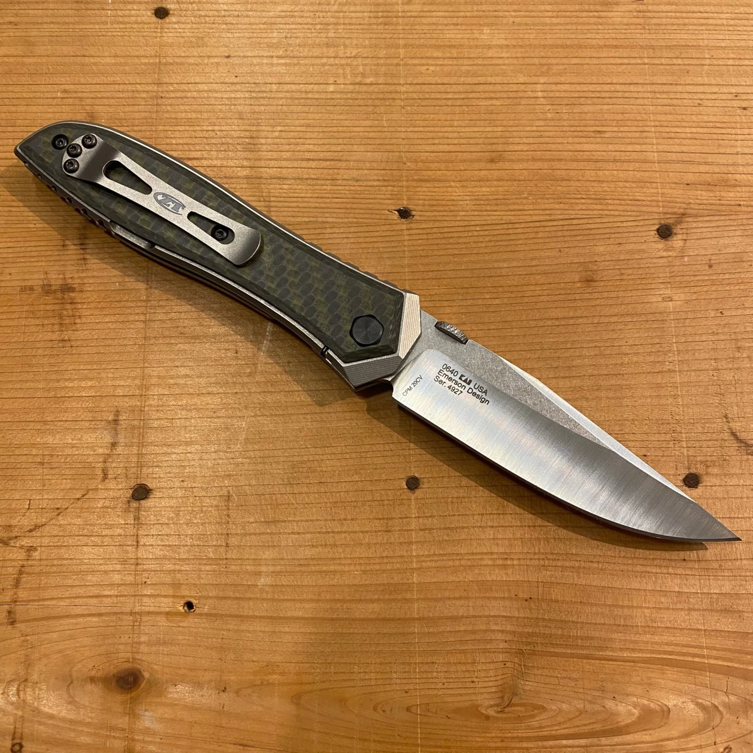 Zero Tolerance 0640 Emerson Titanium/Carbon Fiber Handle - Frame Lock - Image 6