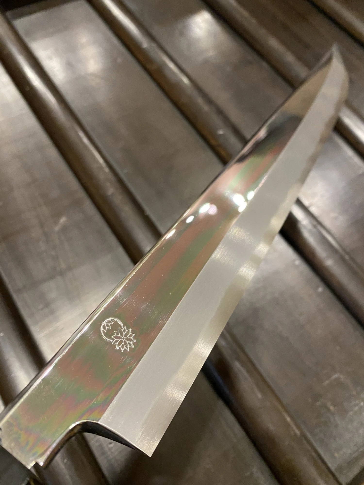 Sakai Kikumori Choyo 300mm Saber Tip Sakimaru Takobiki Aogami 1 With Saya - Image 2