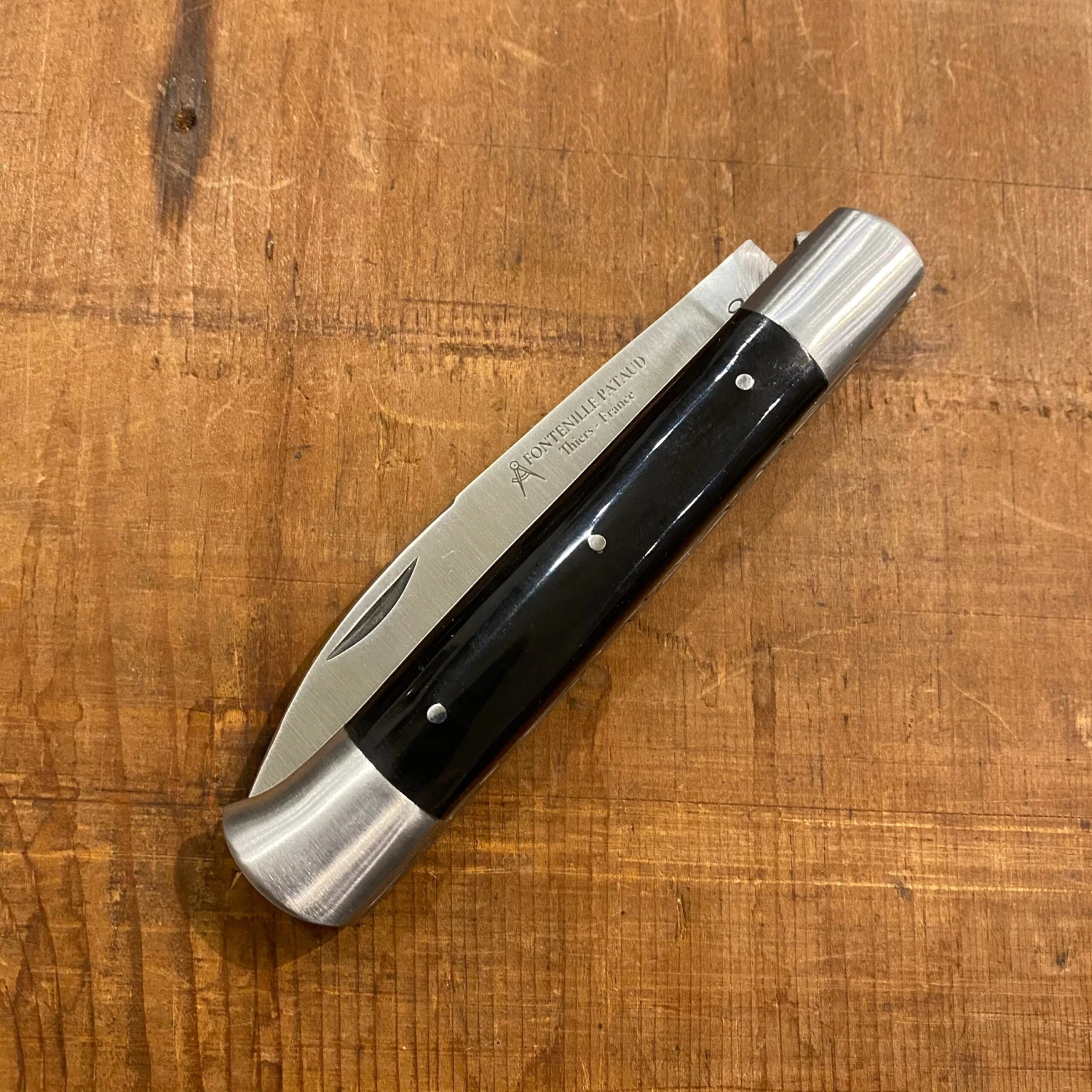 Fontenille Pataud Roquefort 11.5cm Pocket Knife Buffalo Horn Tip - Image 4