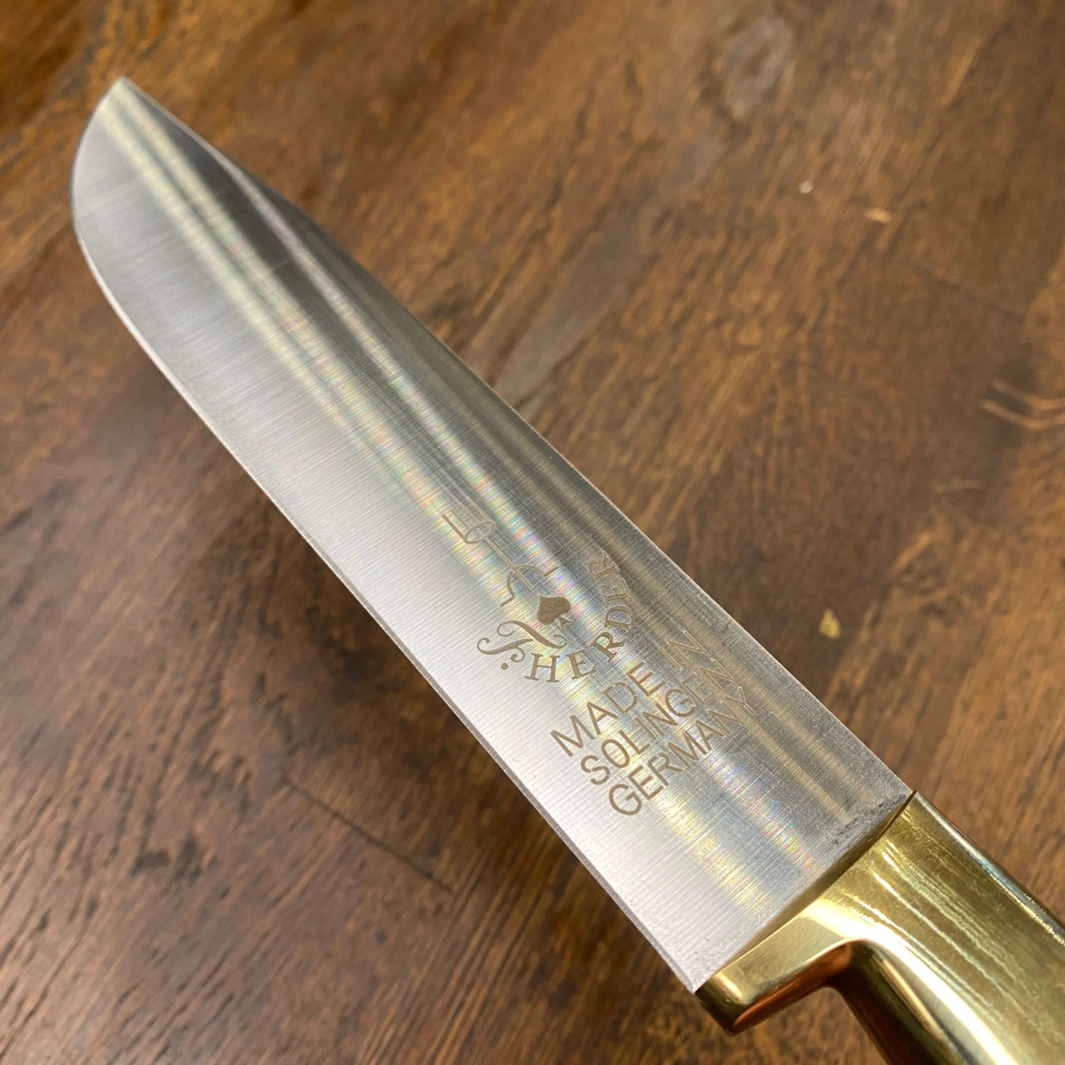 Friedr Herder 7” Old Pattern Bullnose Stainless Steel Brass Bolster - Image 5