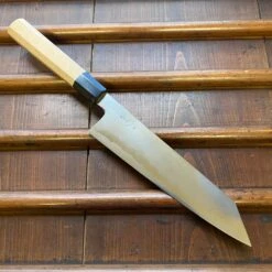 Takada No Hamono 210mm Kiritsuke Gyuto Ginsanko Stainless Suiboku Finish Octagonal Ho/Horn Handle