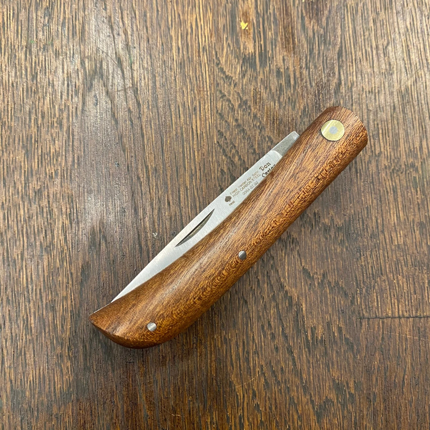 Friedr Herder 4 1/8” Sodbuster / Miner’s Jack Carbon Steel Sapele Wood - Image 7