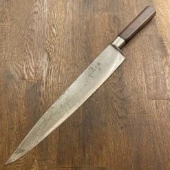 Vintage M Schlesinger Berlin 11.75” Chef Knife Carbon Steel 19th C?