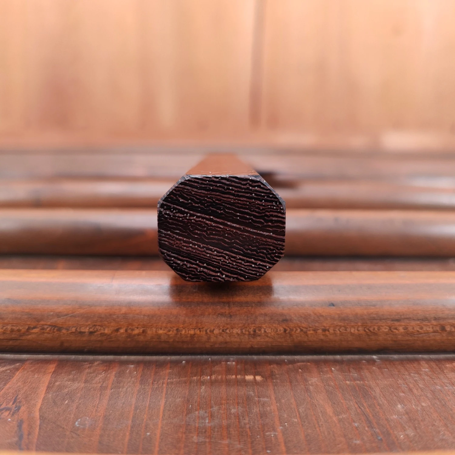 Nigara Hamono 180mm Santoku SG2 Kurouchi Tsuchime Wenge - Image 7