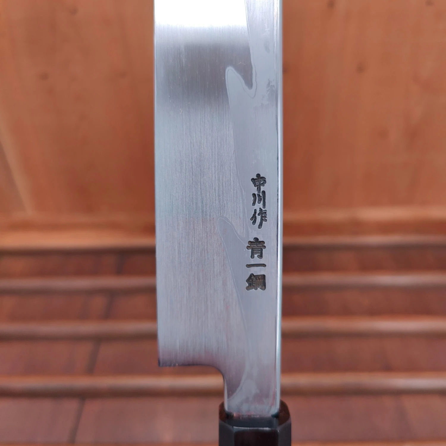 Hatsukokoro Nakagawa 330mm Sakimaru Yanagi Aogami 1 Damascus Ebony Buffalo Horn - Image 7