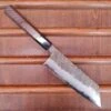 Hatsukokoro Inazuma 180mm Bunka Aogami Super Damascus Kurouchi Tsuchime Wenge Handle