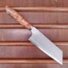 Nigara Hamono SG2 180mm Kiritsuke Nakiri Migaki Tsuchime Stabilized Maple Burl Western Handle