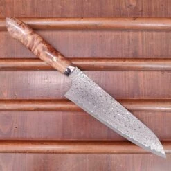 Nigara Hamono SG2 210mm Gyuto Damascus Stabilized Maple Burl Western Handle