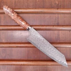 Nigara Hamono SG2 210mm Kiritsuke Gyuto Damascus Stabilized Maple Burl Western Handle