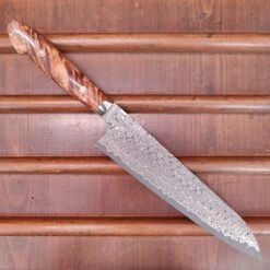 Nigara Hamono SG2 240mm Gyuto Damascus Stabilized Maple Burl Western Handle